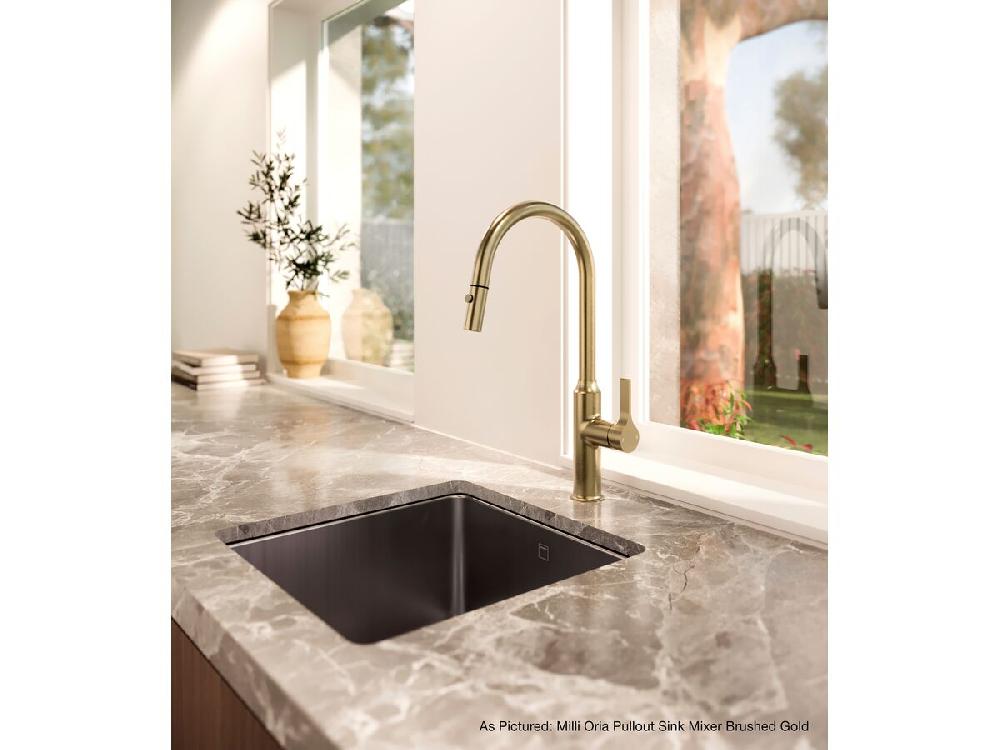 Reece Milli Oria Sink Mixer Pull Out Spray PVD Brushed Gold (5 Star) Lead Free