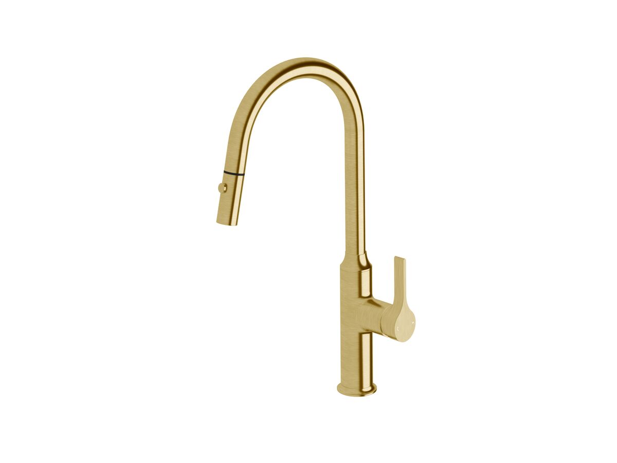 reece Milli Oria Sink Mixer Pull Out Spray PVD Brushed Gold (5 Star) Lead Free