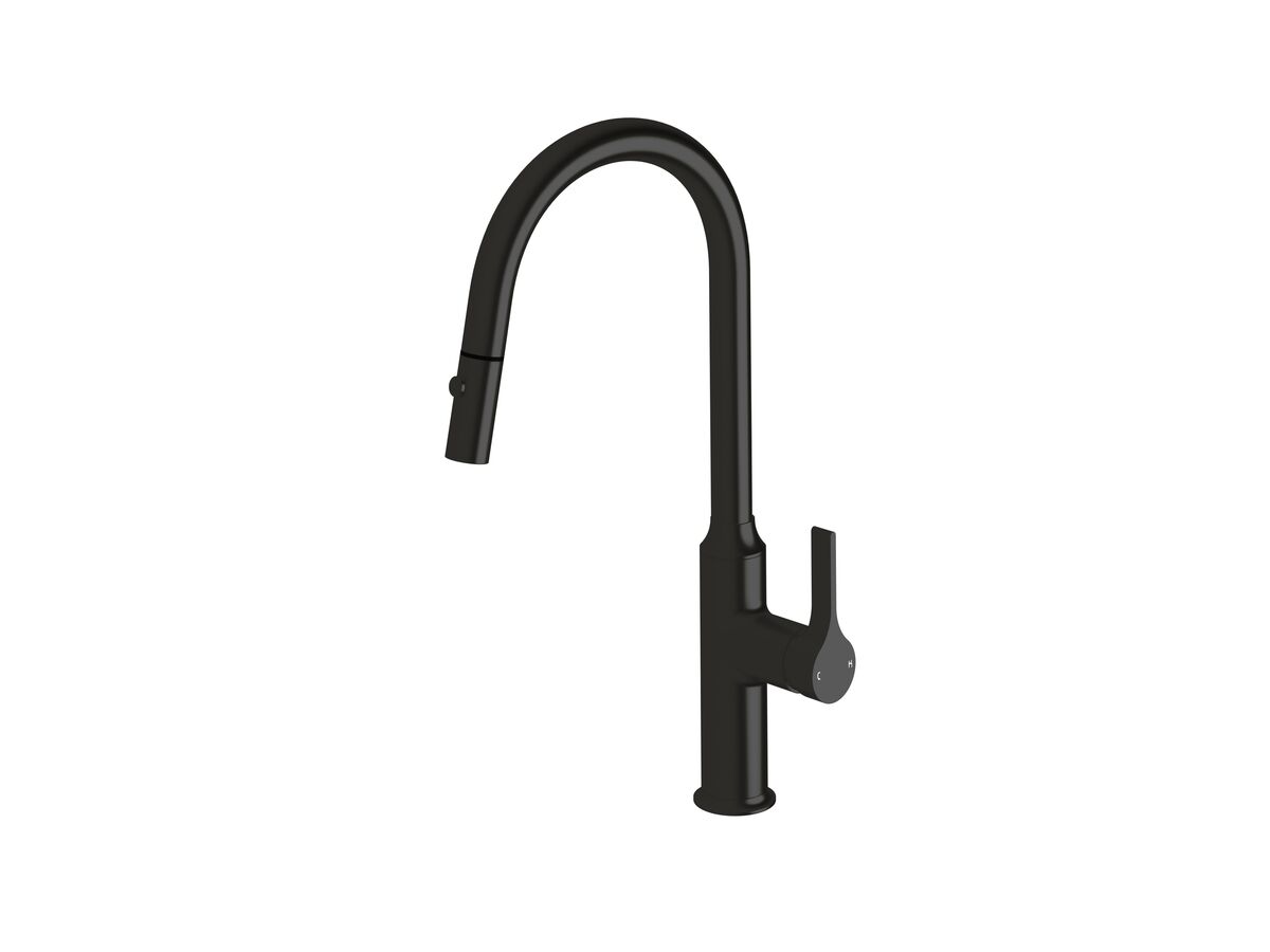 reece Milli Oria Sink Mixer Pull Out Spray PVD Matte Black (5 Star) Lead Free