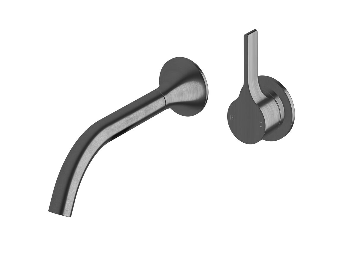 reece Milli Oria Wall Basin Mixer Outlet System 215mm PVD Brushed Gunmetal (5 Star)
