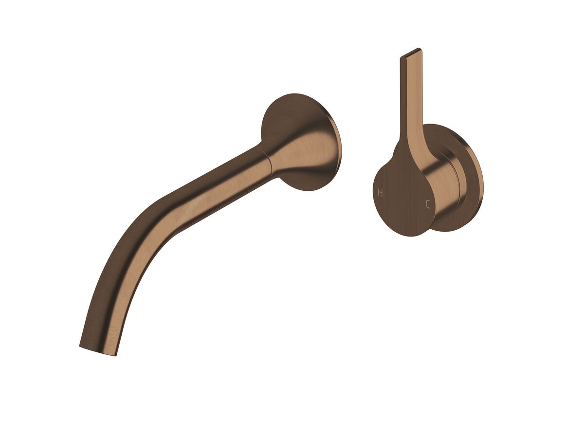 Reece Milli Oria Wall Basin Mixer Outlet System 215mm PVD Brushed Bronze (5 Star)