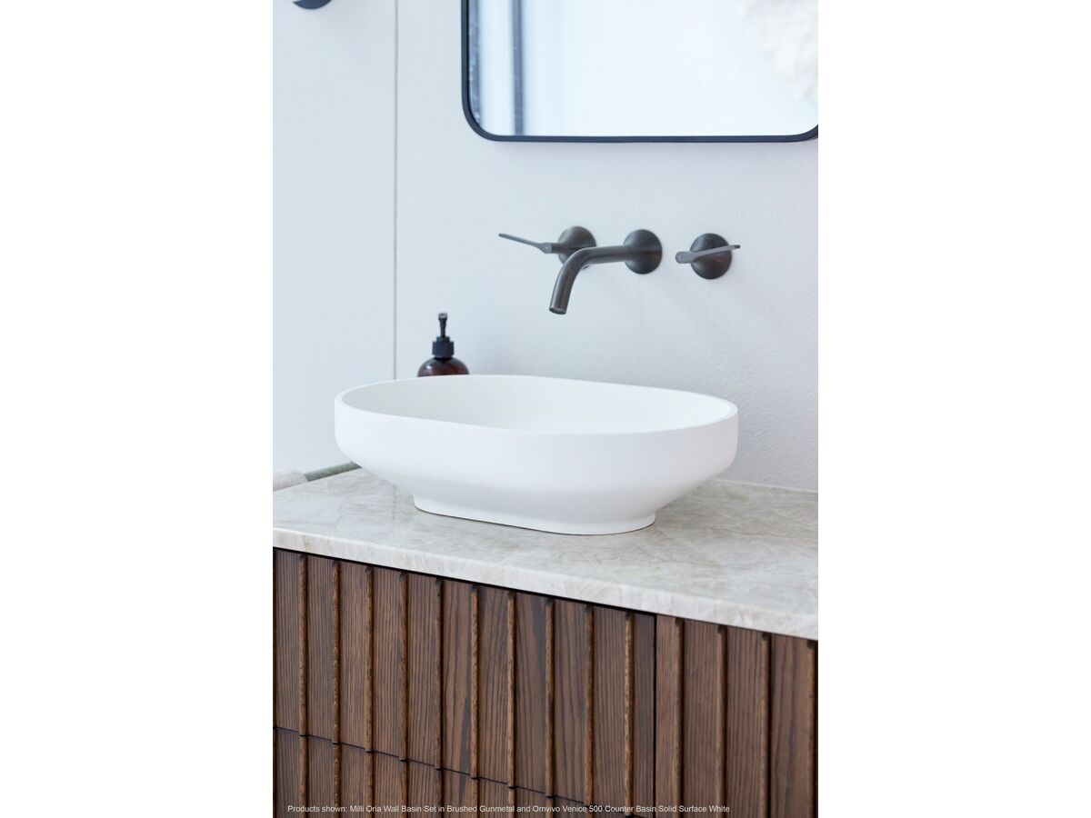 Reece Milli Oria Wall Basin Set 165mm Chrome (5 Star)