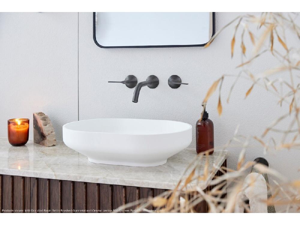 Reece Milli Oria Wall Basin Set 215mm PVD Brushed Bronze (5 Star)