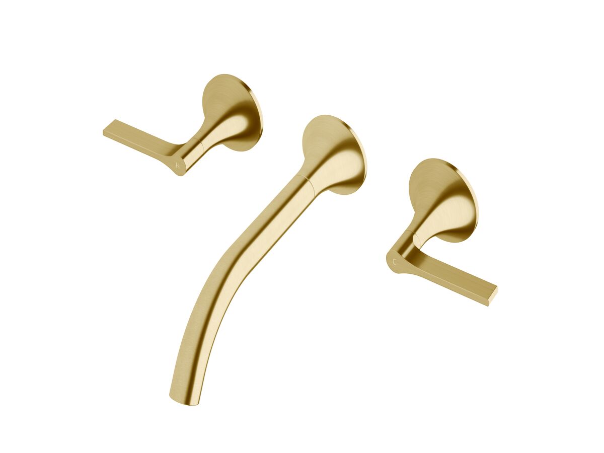 Reece Milli Oria Wall Basin Set 215mm PVD Brushed Gold (5 Star)
