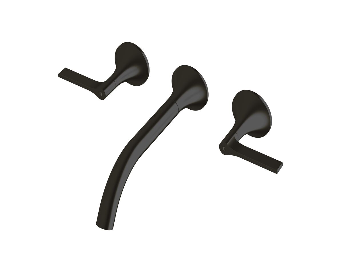 reece Milli Oria Wall Basin Set 215mm PVD Matte Black (5 Star)
