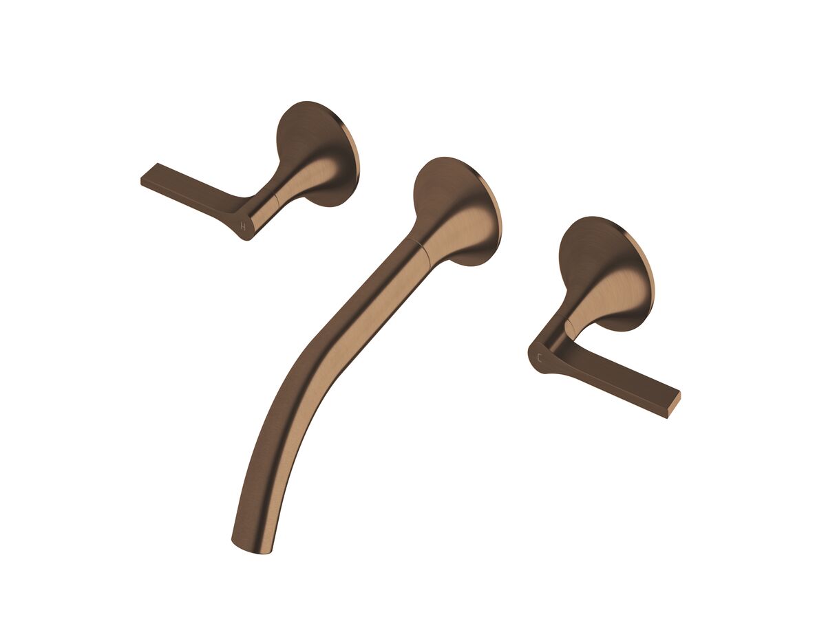 reece Milli Oria Wall Bath Set 215mm PVD Brushed Bronze