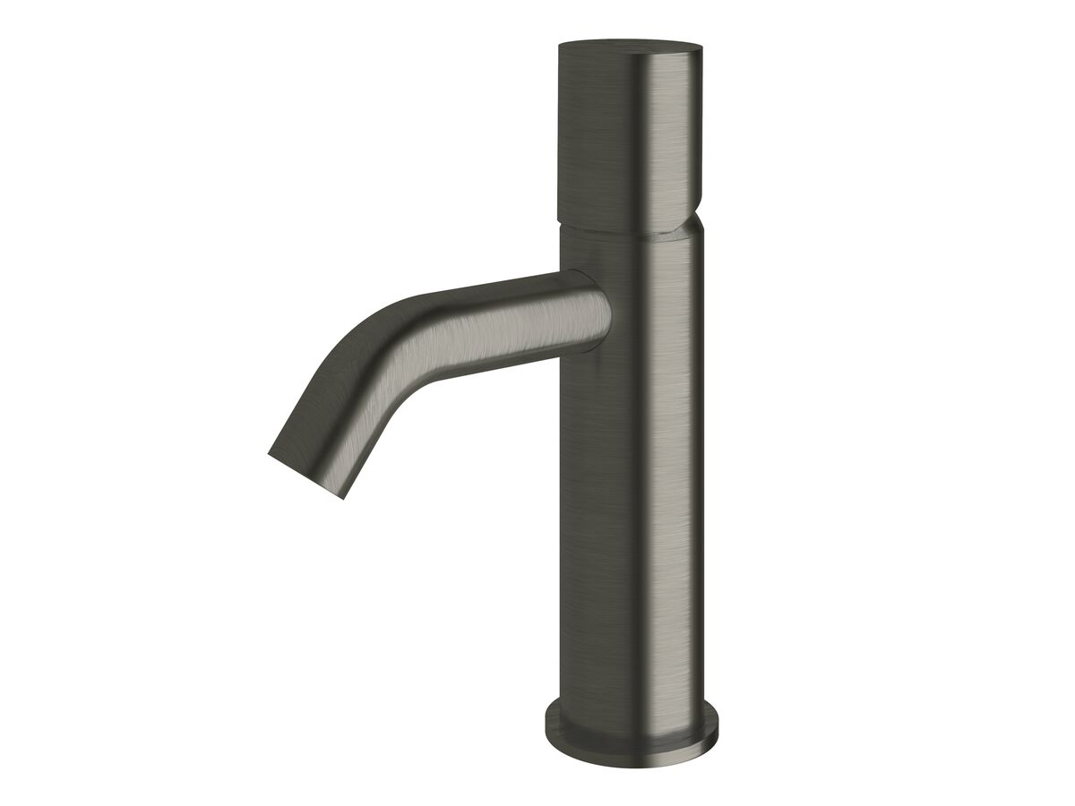 reece Milli Pure Basin Mixer Tap Curved Spout PVD Brushed Gunmetal (5 Star)