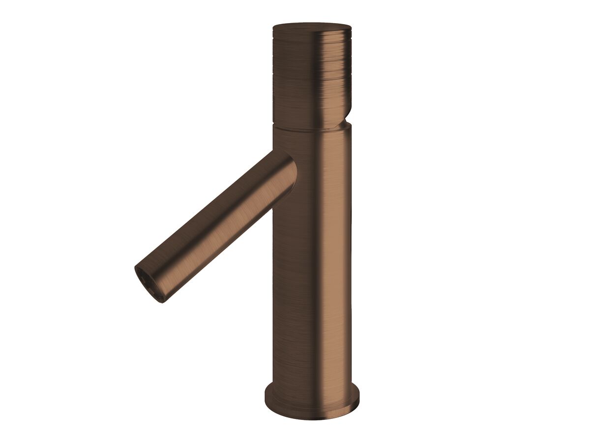 reece Milli Pure Basin Mixer Tap with Cirque Textured Handle PVD Brushed Bronze (6 Star)