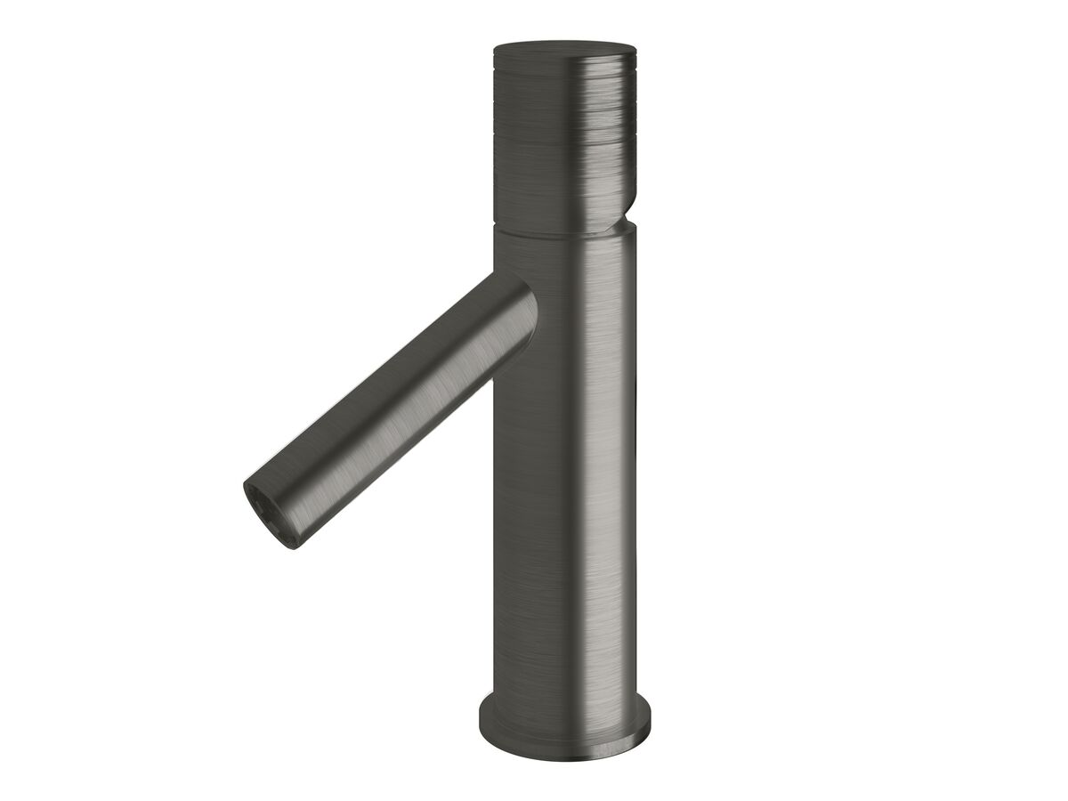 reece Milli Pure Basin Mixer Tap with Cirque Textured Handle PVD Brushed Gunmetal (6 Star)