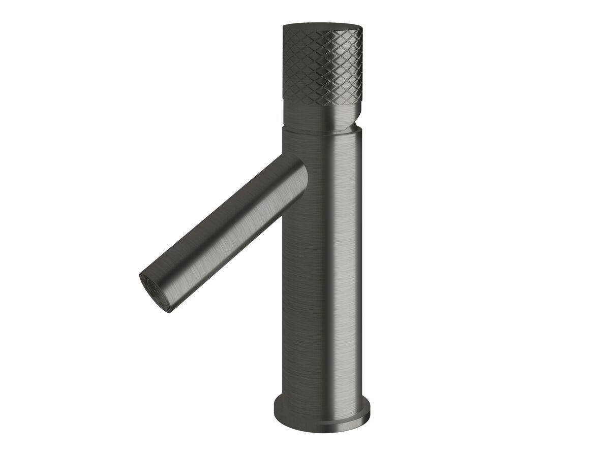 reece Milli Pure Basin Mixer Tap with Diamond Textured Handle PVD Brushed Gunmetal (6 Star)