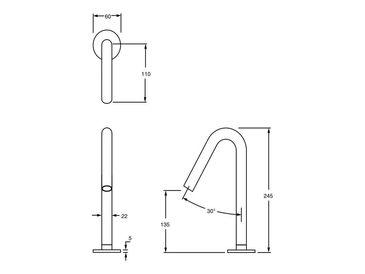 Reece Milli Pure Basin Outlet PVD Brushed Nickel (5 Star)