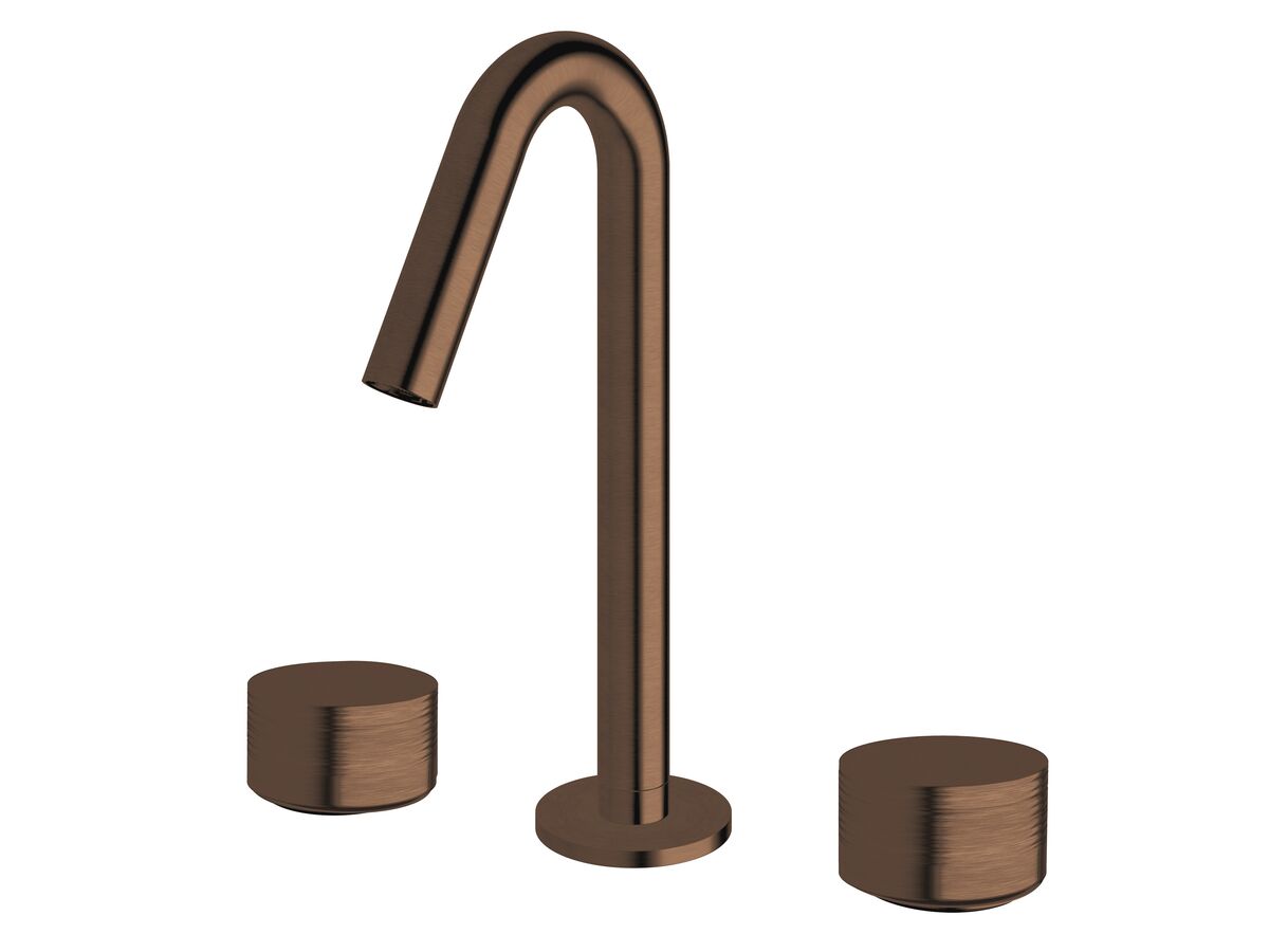 reece Milli Pure Basin Set with Cirque Textured Handles PVD Brushed Bronze (5 Star)