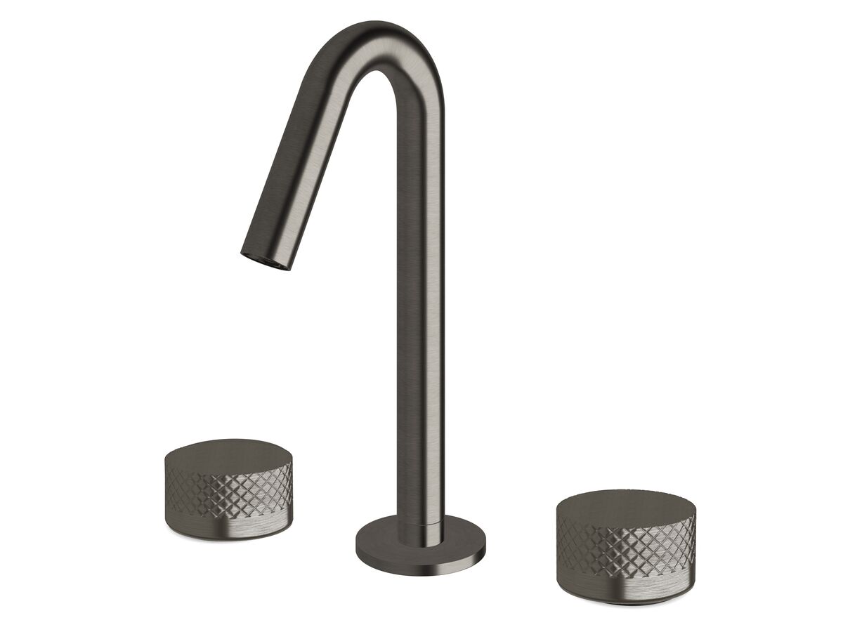 reece Milli Pure Basin Set with Diamond Textured Handles PVD Brushed Gunmetal (5 Star)