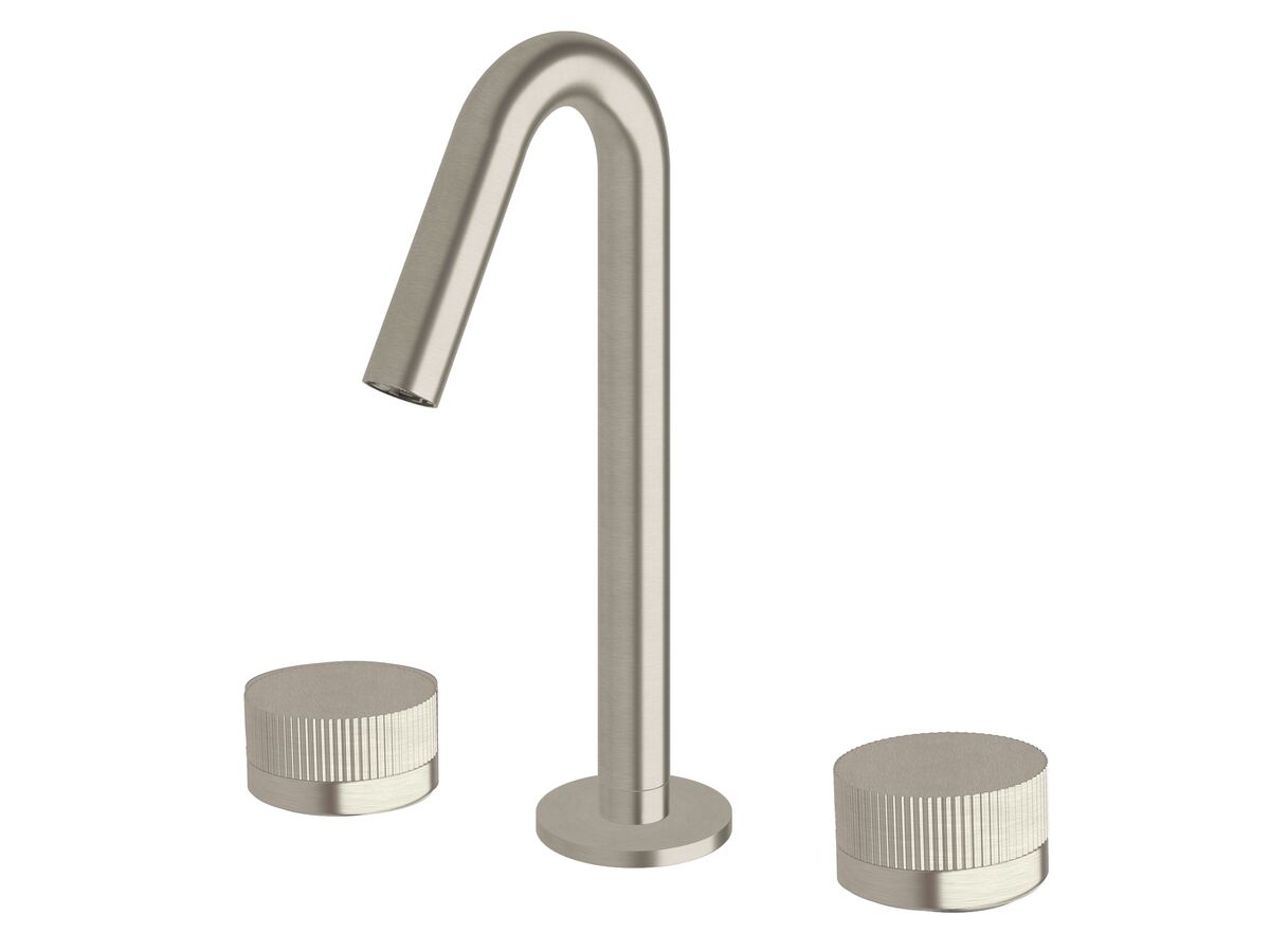 Reece Milli Pure Basin Set With Linear Textured Handles PVD Brushed Nickel (5 Star)