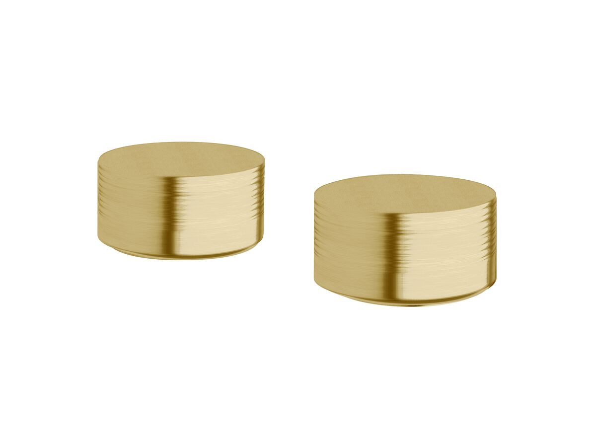 Reece Milli Pure Basin Top Assembly Taps With Cirque Textured Handles PVD Brushed Gold