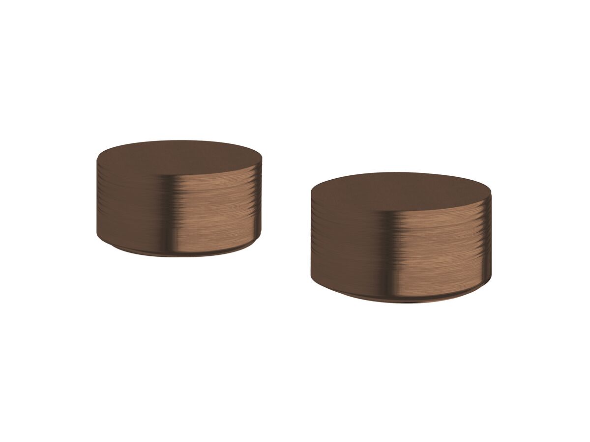 Reece Milli Pure Basin Top Assembly Taps With Cirque Textured Handles PVD Brushed Bronze