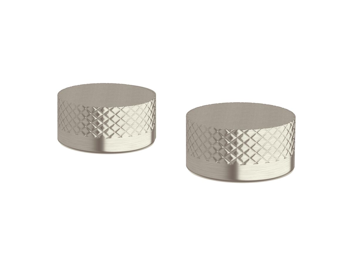 reece Milli Pure Basin Top Assembly Taps with Diamond Textured Handles PVD Brushed Nickel