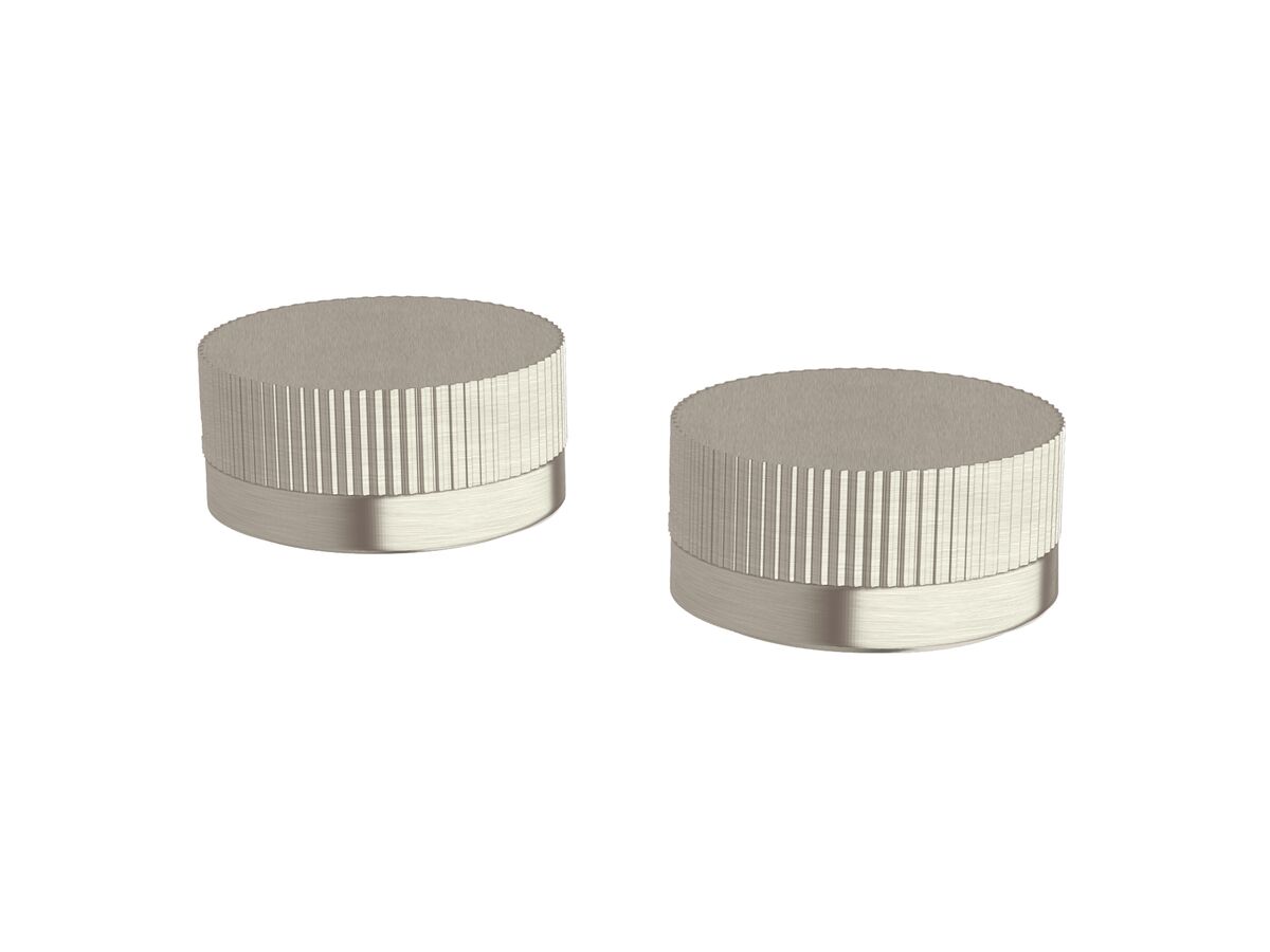 reece Milli Pure Basin Top Assembly Taps with Linear Textured Handles PVD Brushed Nickel