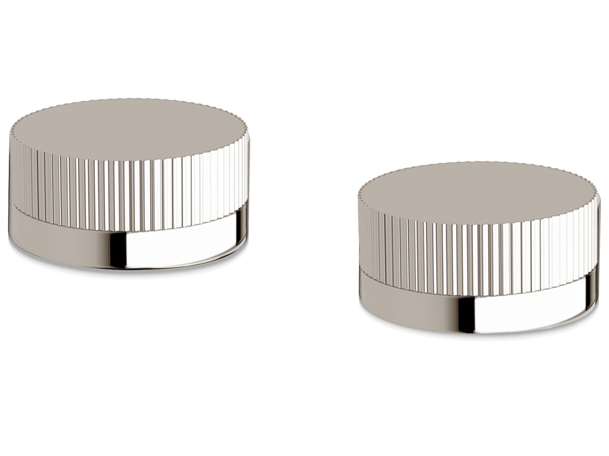 Reece Milli Pure Basin Top Assembly Taps With Linear Textured Handles Chrome