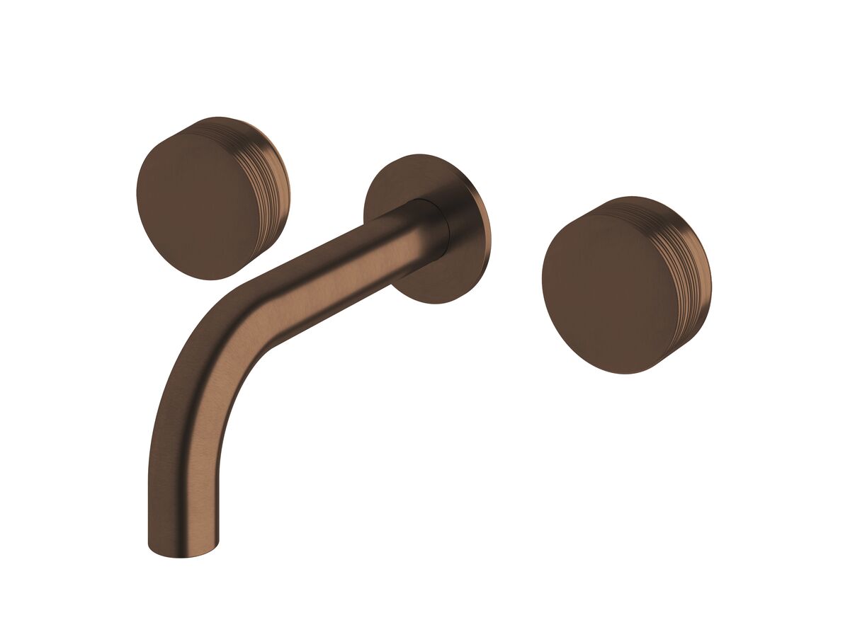 reece Milli Pure Bath Set 160mm with Cirque Textured Handles PVD Brushed Bronze