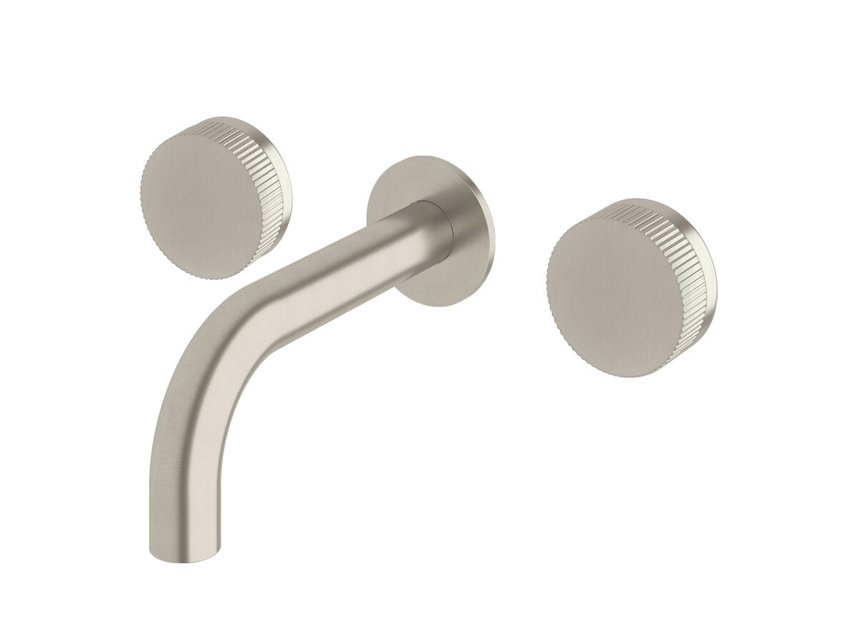 reece Milli Pure Bath Set 160mm with Linear Textured Handles PVD Brushed Nickel