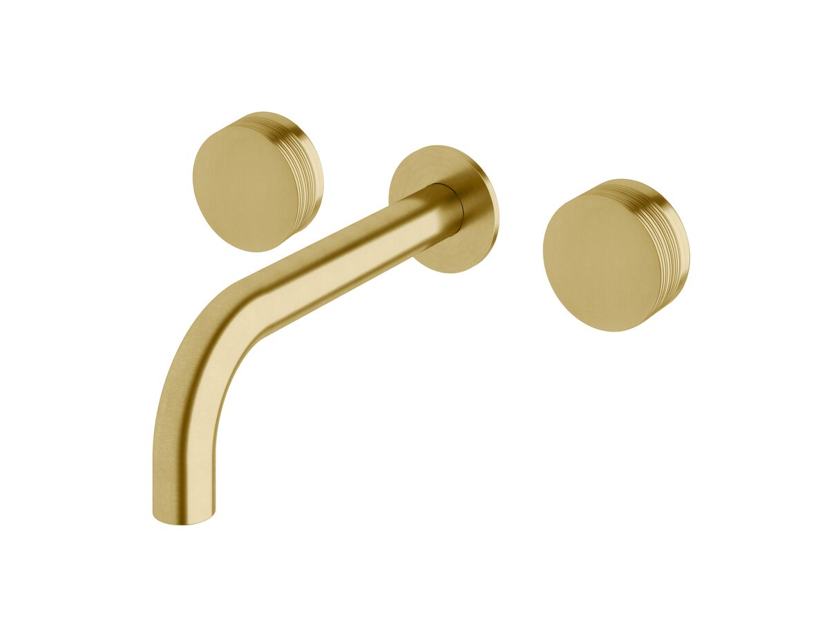 reece Milli Pure Bath Set 200mm with Cirque Textured Handles PVD Brushed Gold