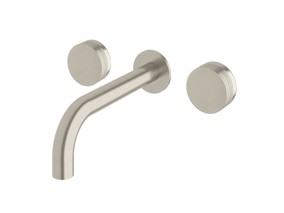 reece Milli Pure Bath Set 200mm with Cirque Textured Handles PVD Brushed Nickel