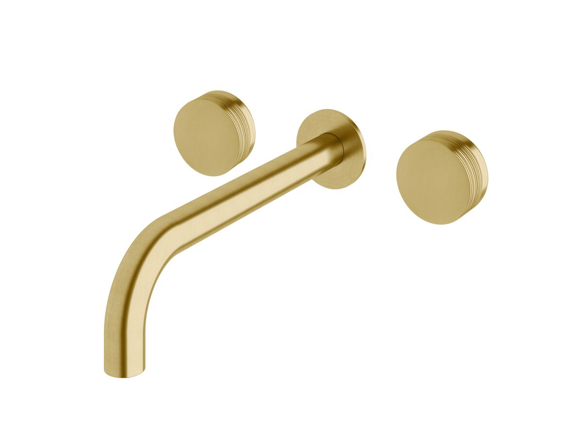 reece Milli Pure Bath Set 250mm with Cirque Textured Handles PVD Brushed Gold
