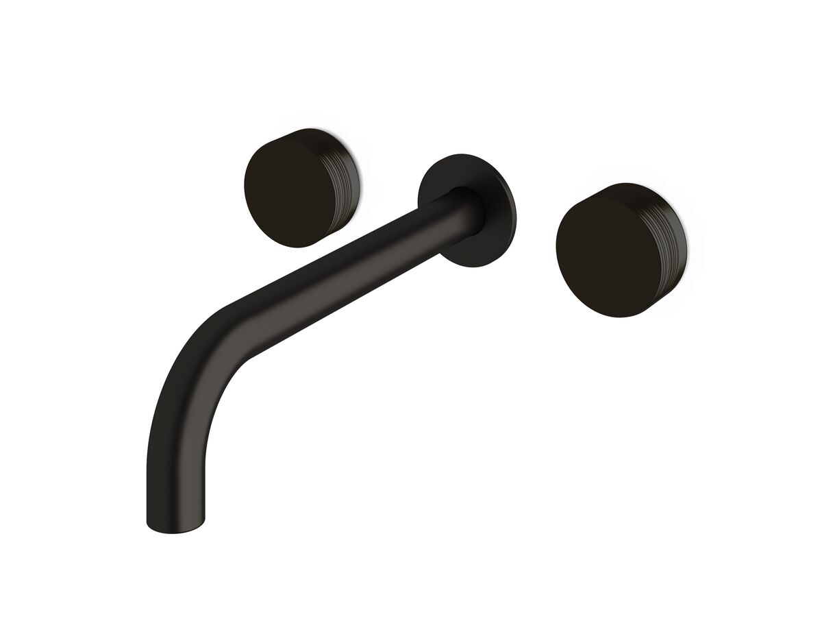 reece Milli Pure Bath Set 250mm with Cirque Textured Handles PVD Matte Black