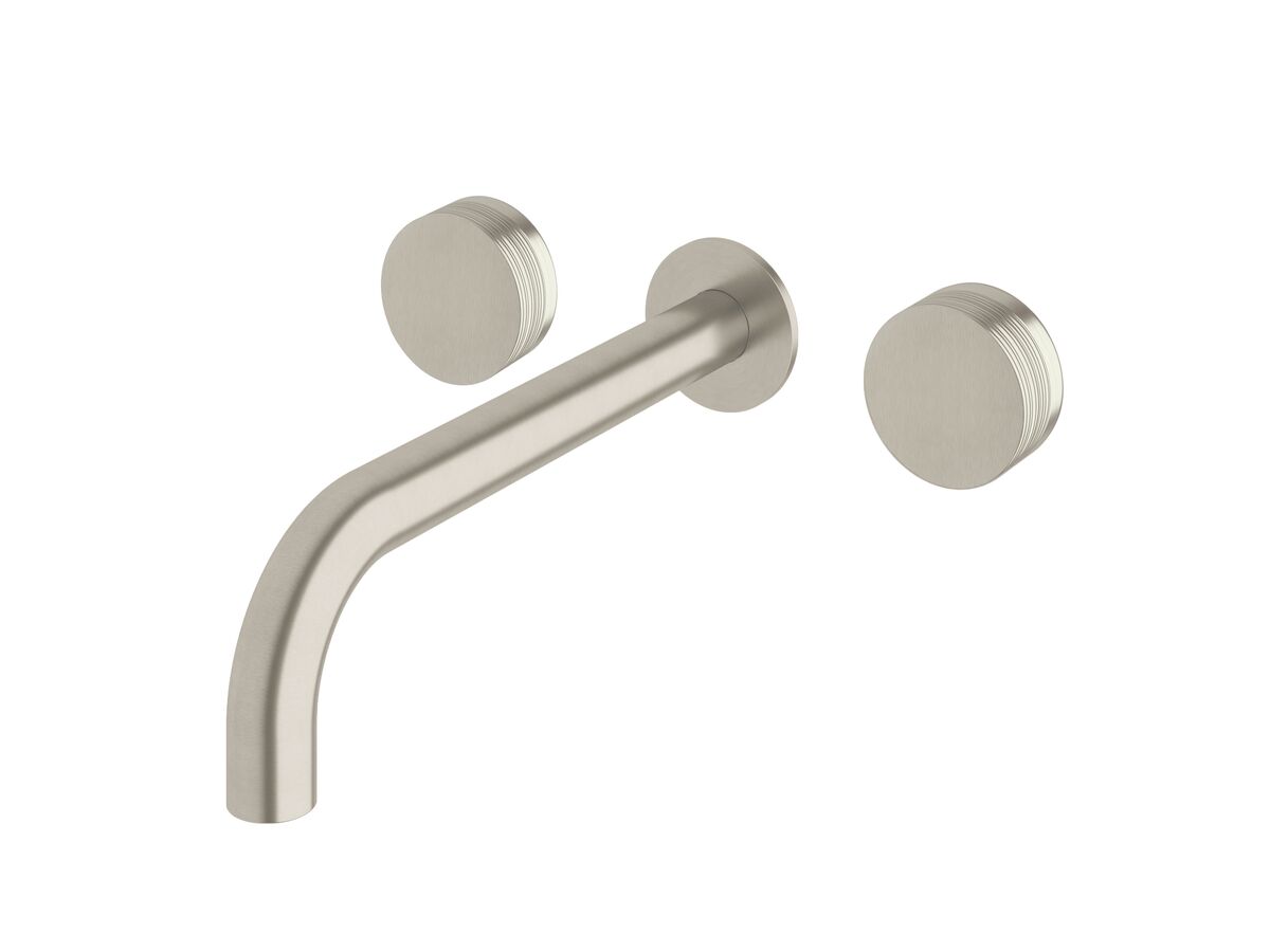 reece Milli Pure Bath Set 250mm with Cirque Textured Handles PVD Brushed Nickel