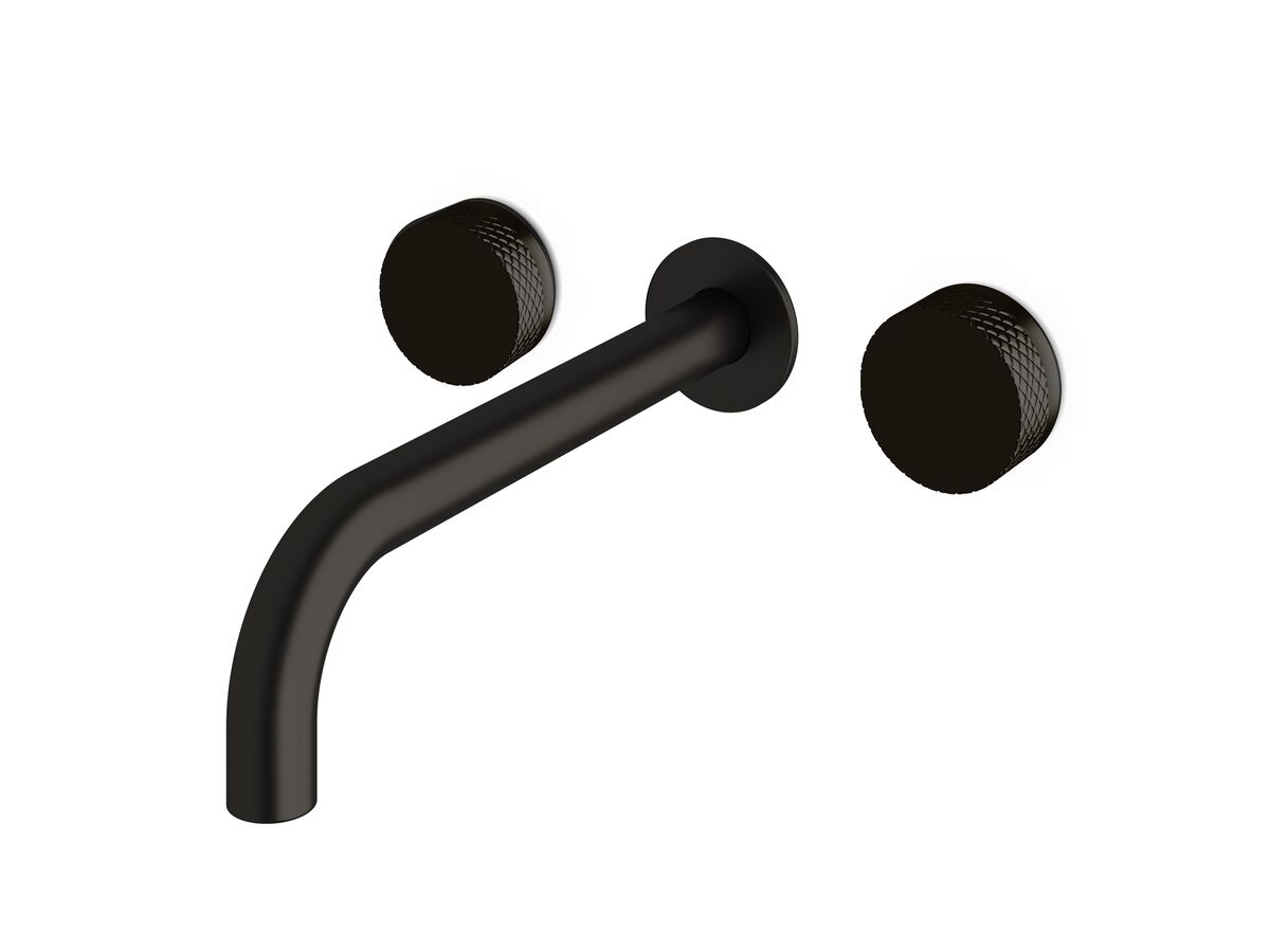 reece Milli Pure Bath Set 250mm with Diamond Textured Handles PVD Matte Black