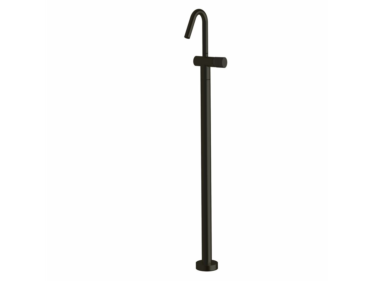 reece Milli Pure Floor Mounted Basin Mixer Tap Trimset with Cirque Textured Handle PVD Matte Black (5 Star)