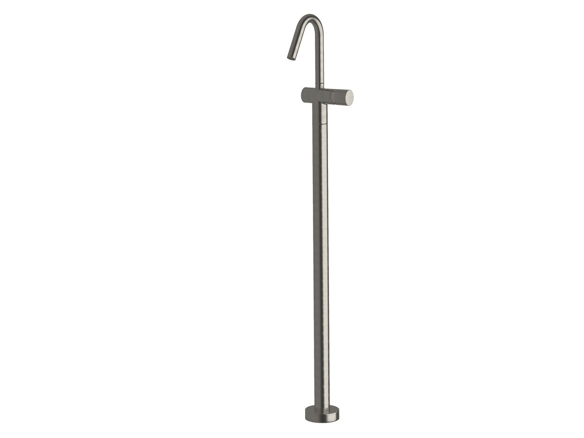 reece Milli Pure Floor Mounted Basin Mixer Tap Trimset with Diamond Textured Handle PVD Brushed Gunmetal (5 Star)