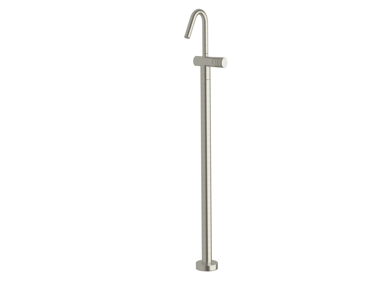 reece Milli Pure Floor Mounted Basin Mixer Tap Trimset with Cirque Textured Handle PVD Brushed Nickel (5 Star)