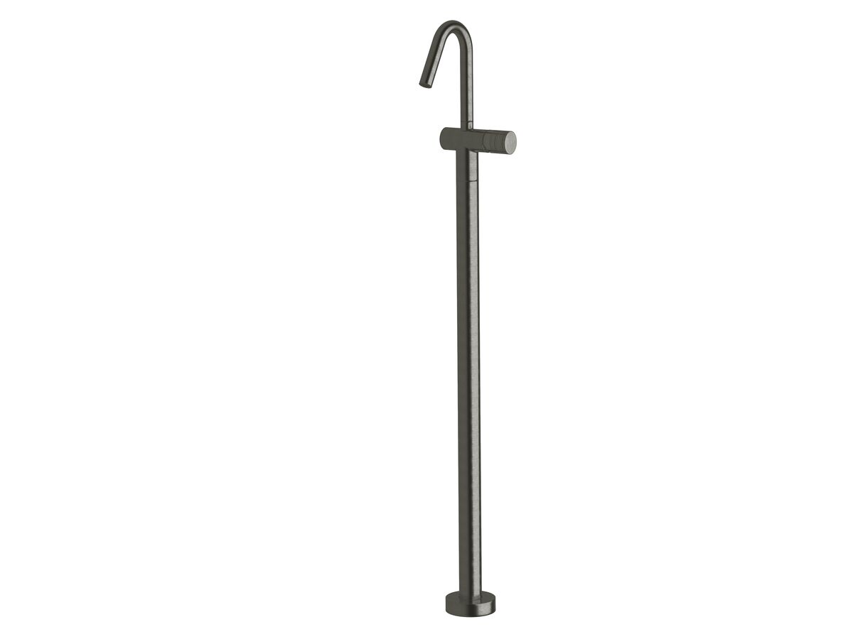reece Milli Pure Floor Mounted Basin Mixer Tap Trimset with Cirque Textured Handle PVD Brushed Gunmetal (5 Star)