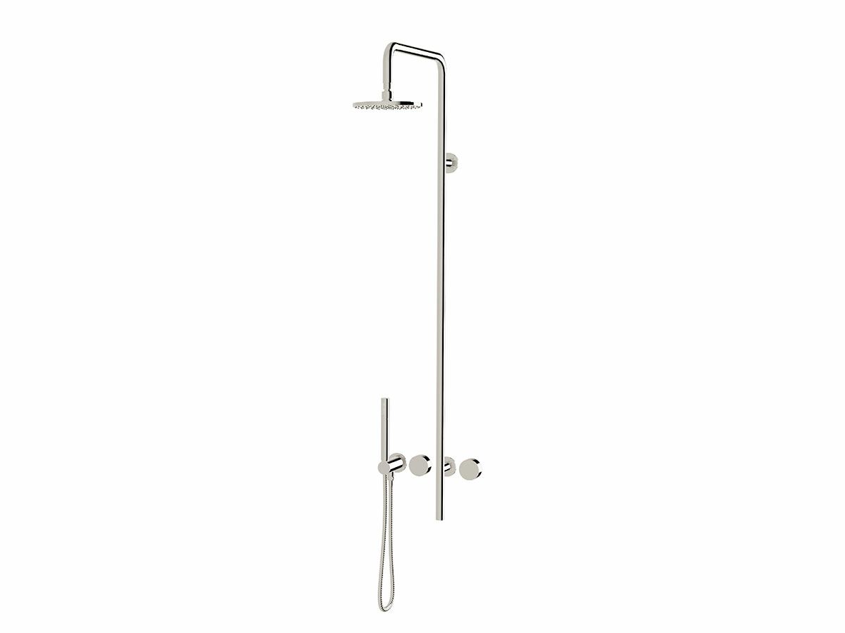 reece Milli Pure Progressive Column Shower Mixer Tap System 180mm with Handshower Right Hand Chrome (3 Star)