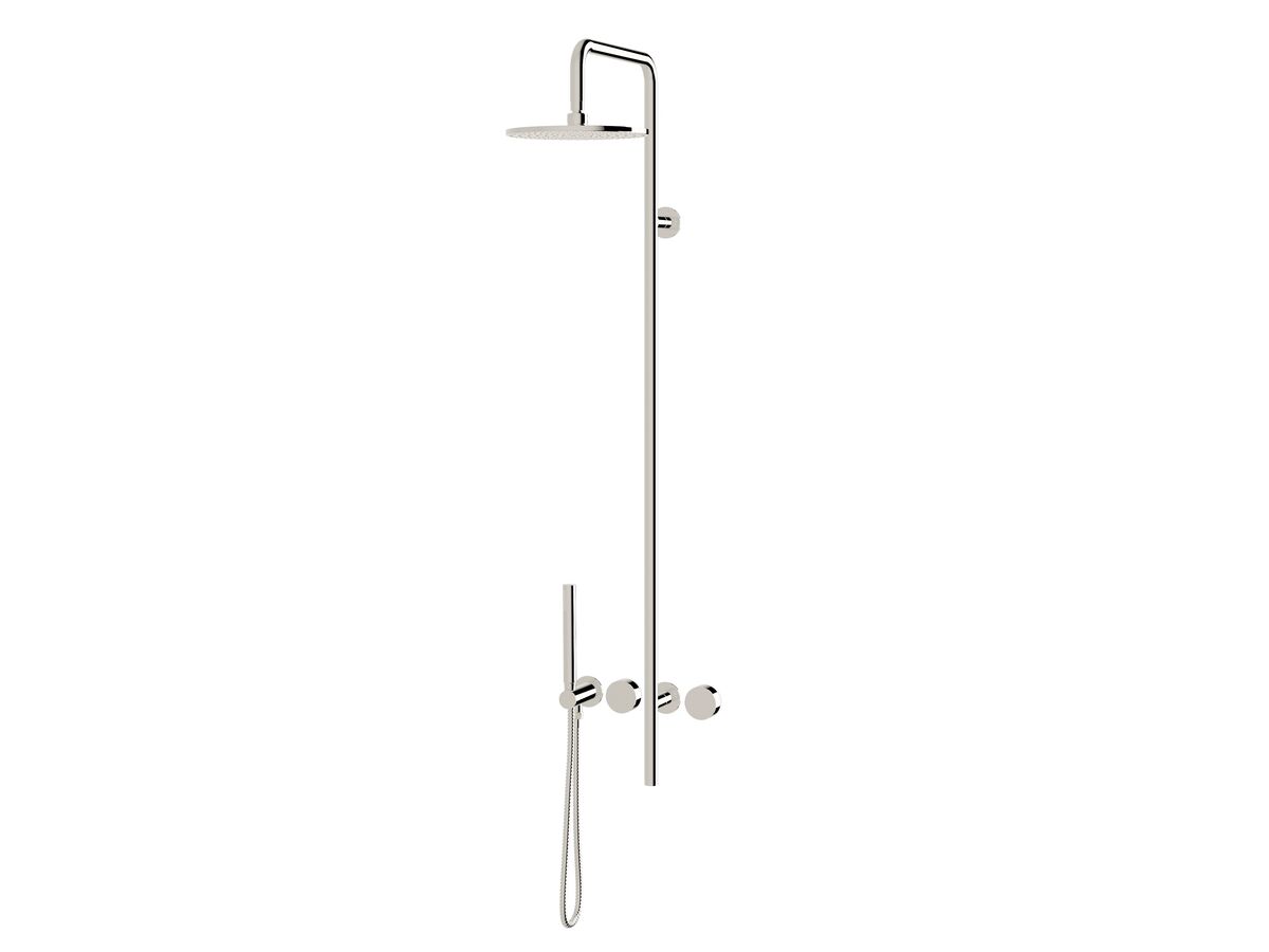 reece Milli Pure Progressive Column Shower Mixer Tap System 250mm with Handshower Right Hand Chrome (3 Star)