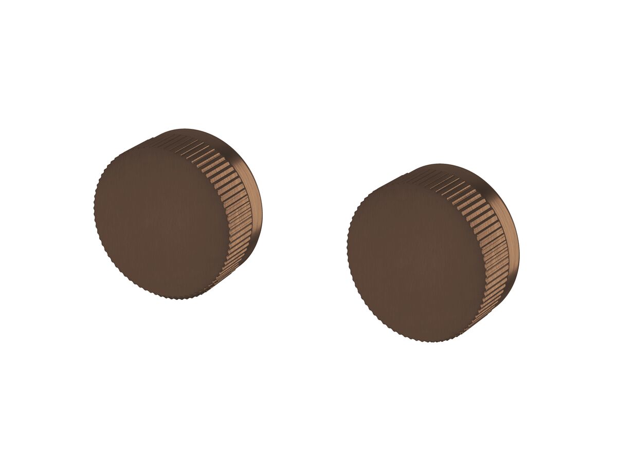 reece Milli Pure Progressive Dual Mixer Tap System with Linear Textured Handles PVD Brushed Bronze