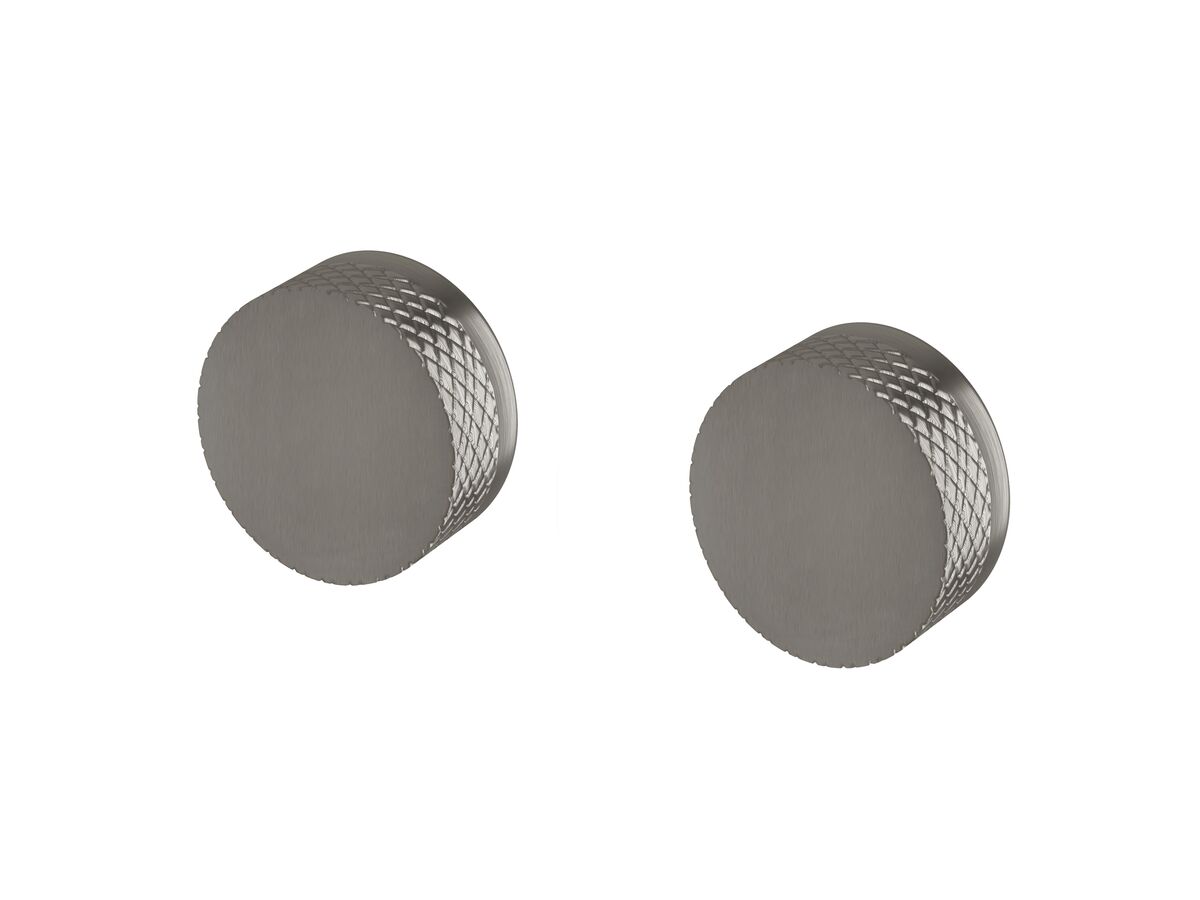 reece Milli Pure Progressive Dual Mixer Tap System with Diamond Textured Handles PVD Brushed Gunmetal