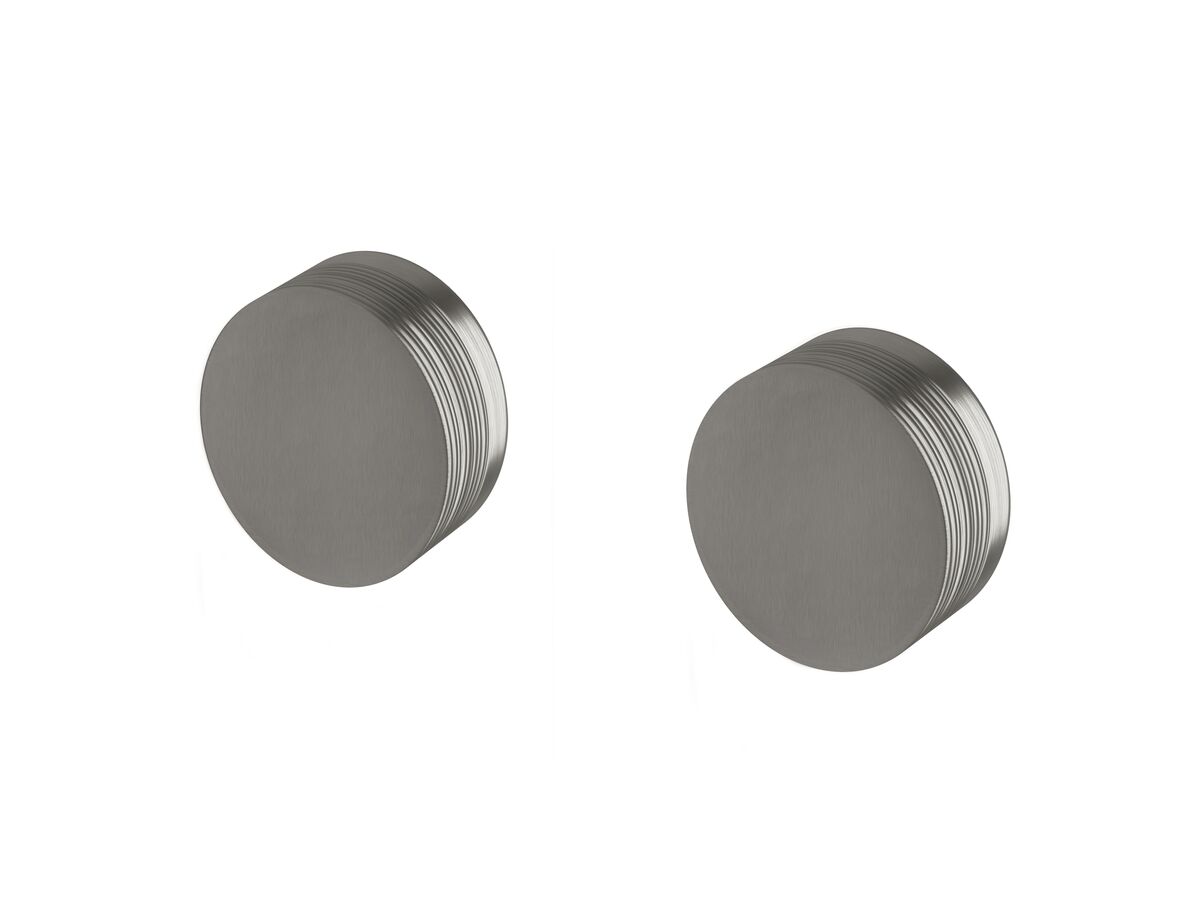 reece Milli Pure Progressive Dual Mixer Tap System with Cirque Textured Handles PVD Brushed Gunmetal