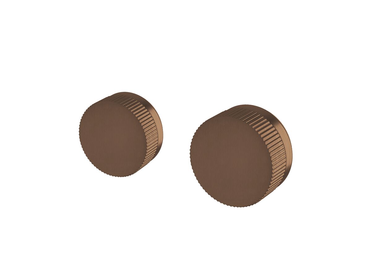 reece Milli Pure Progressive Mixer Tap Diverter System Right Hand with Linear Textured Handle Right Hand PVD Brushed Bronze
