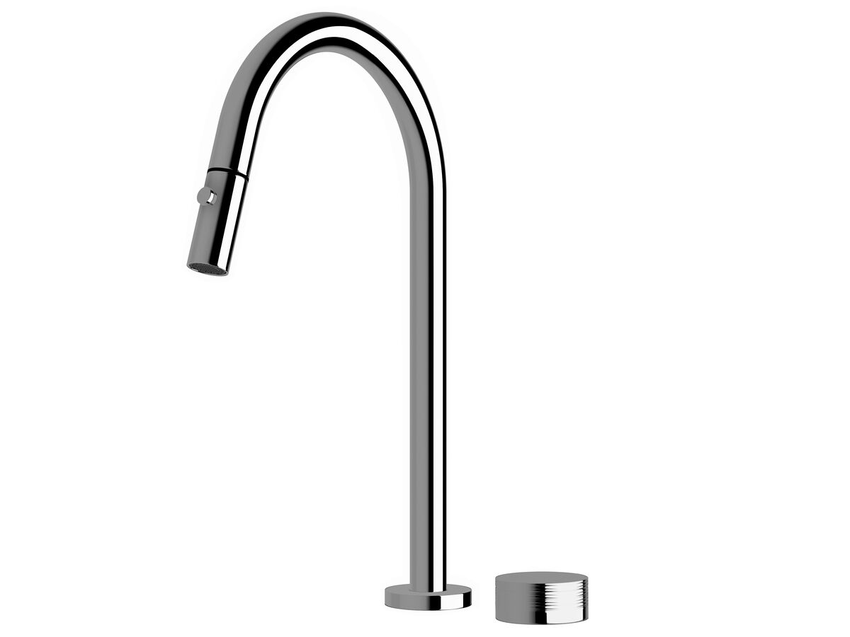reece Milli Pure Progressive Sink Mixer Tap Set with Pull Out Spray and Cirque Textured Handle Chrome (4 Star)