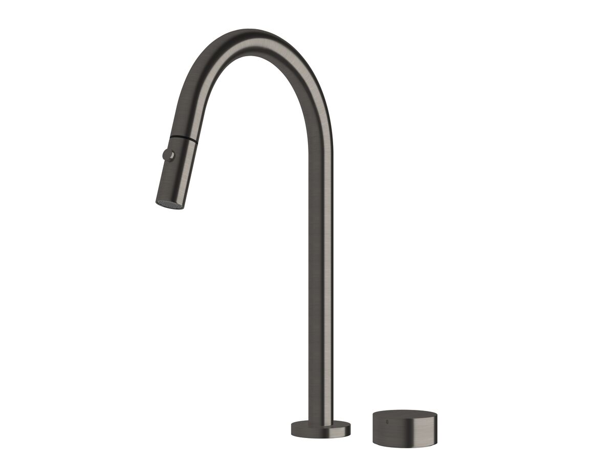 reece Milli Pure Progressive Sink Mixer Tap Set with Pull Out Spray PVD Brushed Gunmetal (4 Star)