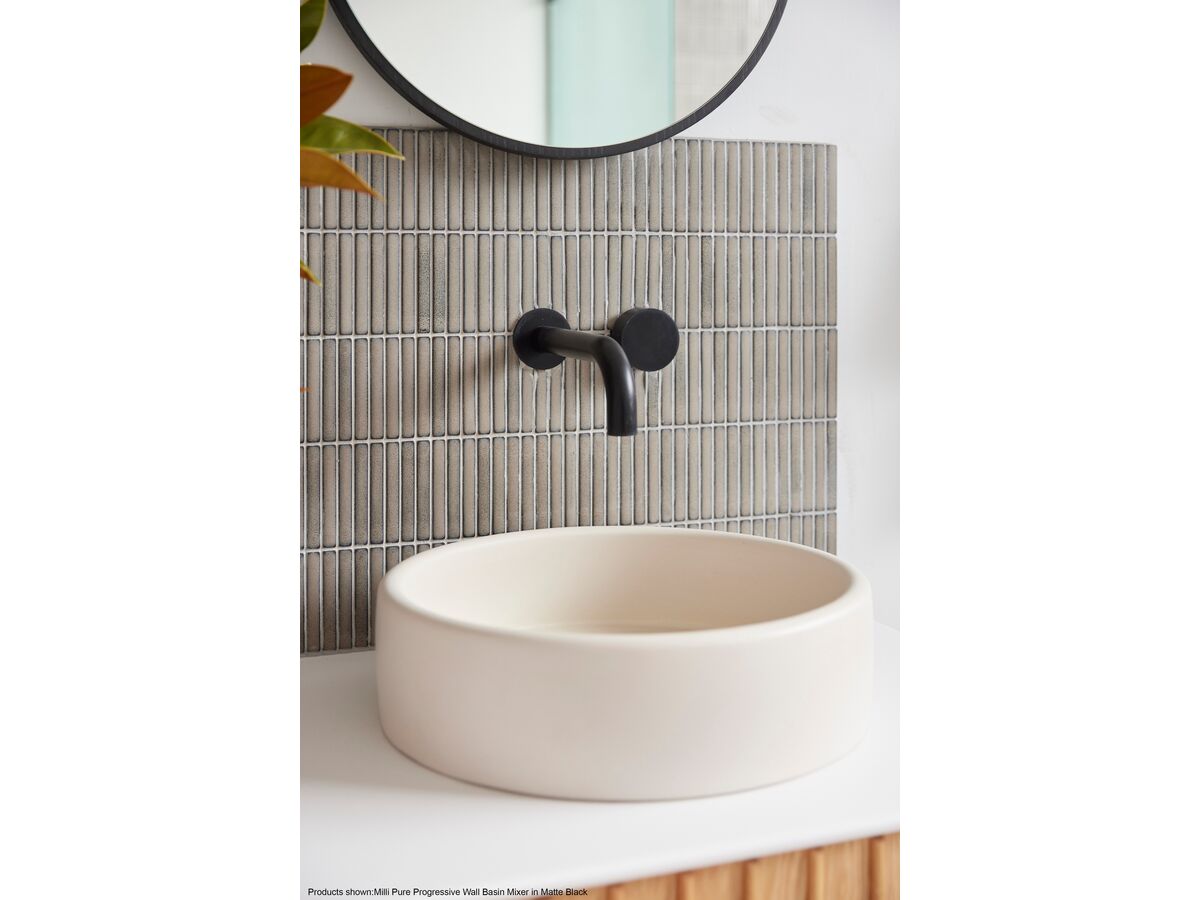 Reece Milli Pure Progressive Wall Basin Mixer Tap System 200mm PVD Brushed Gold (3 Star)