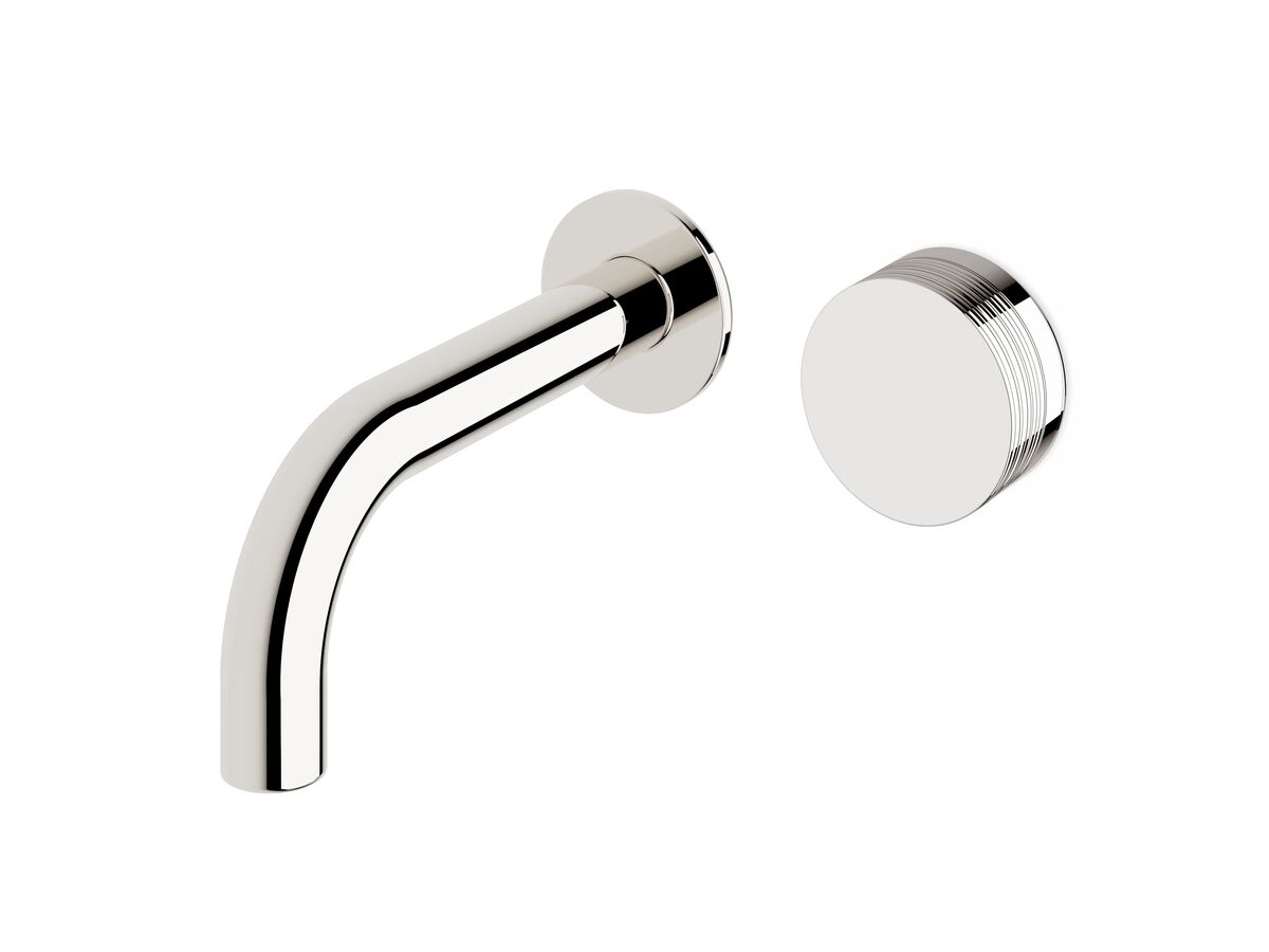 reece Milli Pure Progressive Wall Basin Mixer Tap System 160mm with Cirque Textured Handle Chrome (3 Star)