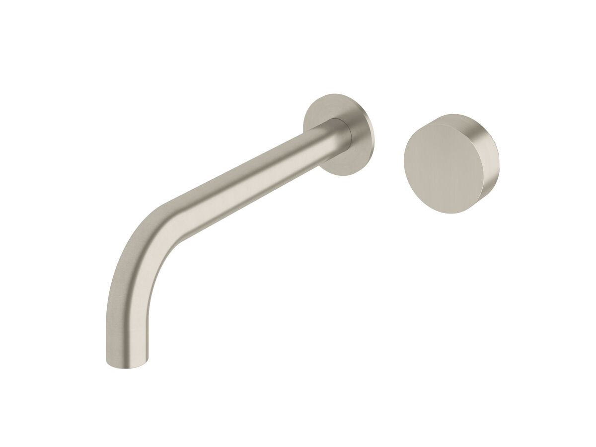 reece Milli Pure Progressive Wall Basin Mixer Tap System 250mm PVD Brushed Nickel (3 Star)
