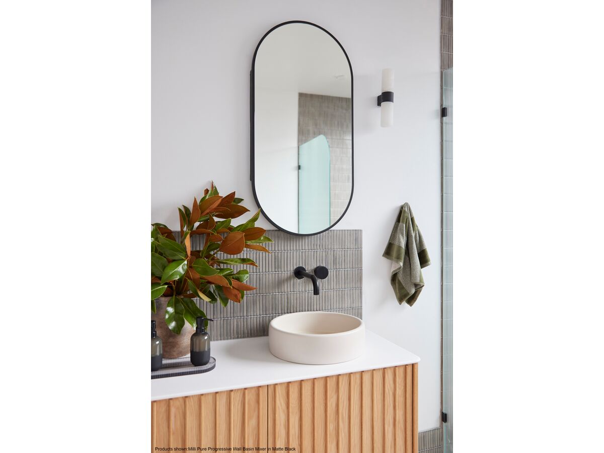 Reece Milli Pure Progressive Wall Basin Mixer Tap System 160mm PVD Brushed Gold (3 Star)