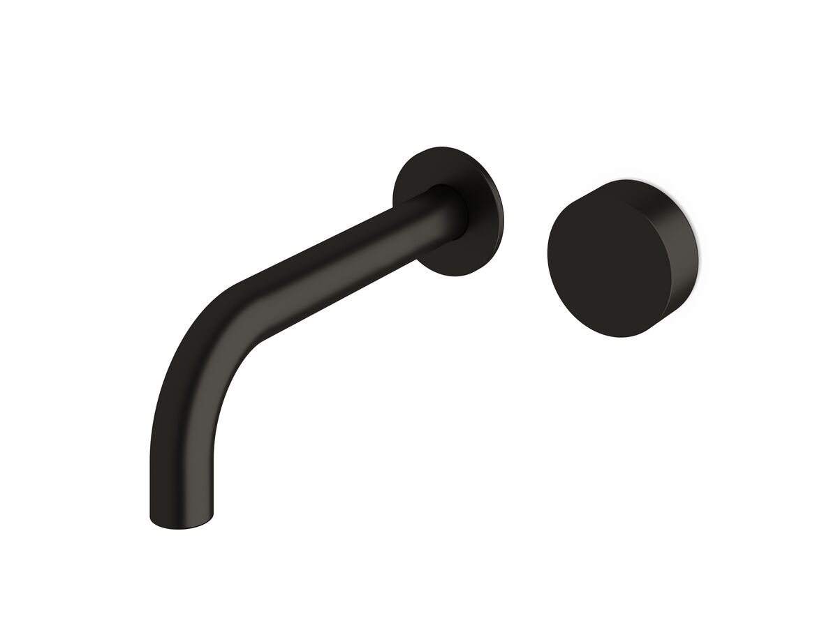 Reece Milli Pure Progressive Wall Basin Mixer Tap System 200mm PVD Matte Black (3 Star)