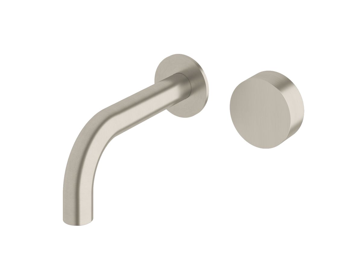 Reece Milli Pure Progressive Wall Basin Mixer Tap System 160mm PVD Brushed Nickel (3 Star)