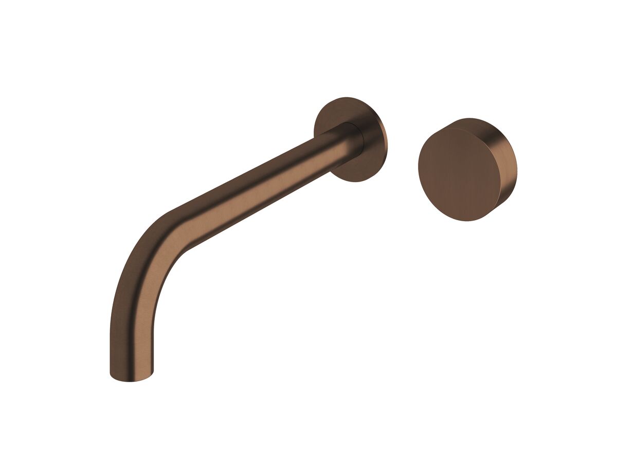 reece Milli Pure Progressive Wall Basin Mixer Tap System 250mm PVD Brushed Bronze (3 Star)